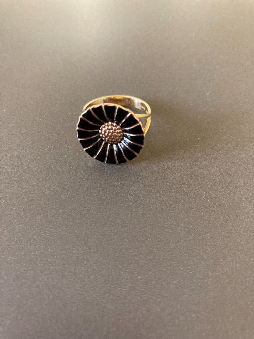 GEORG JENSEN DANISH SILVER DAISY RING - ADDITIONAL PHOTO 2