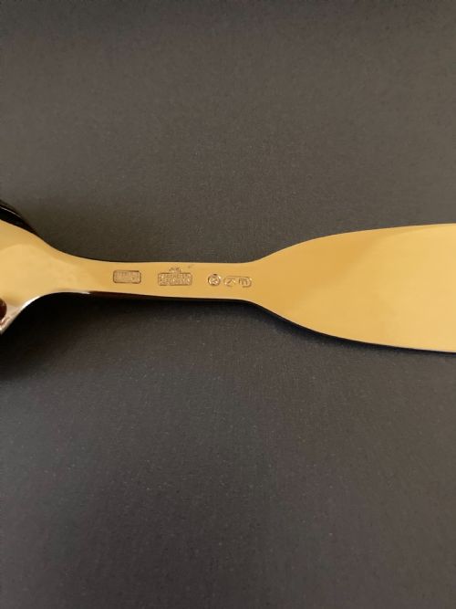 DANISH SILVER GILT AND ENAMEL CHRISTMAS SPOON 1953 - ADDITIONAL PHOTO 3