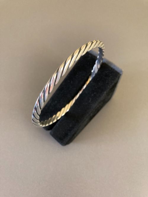 DANISH SILVER BANGLE 196OS BY RANDERS SILVER - ADDITIONAL PHOTO 1