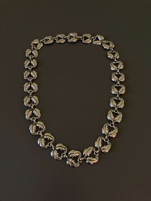 danish silver necklace 1950s - CATEGORY: ANTIQUE JEWELLERY - DATED 1950