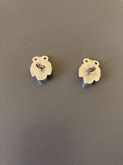 GEORG JENSEN DANISH SILVER EARRINGS NO 108 1950S - ADDITIONAL PHOTO 4