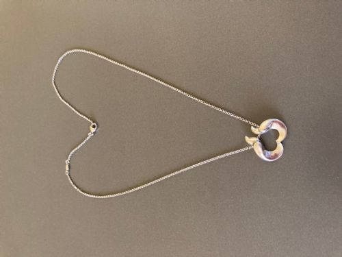 georg jensen danish silver pendant lovebirds - CATEGORY: ANTIQUE JEWELLERY - DATED 1960