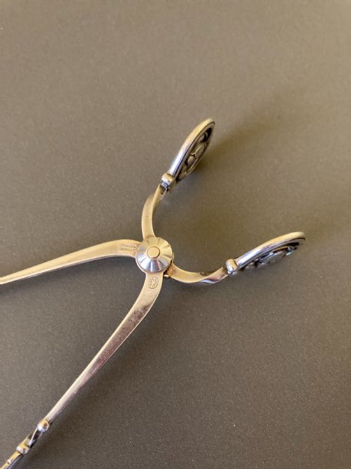 GEORG JENSEN DANISH SILVER SUGAR NIPS BLOSSOM PATTERN - ADDITIONAL PHOTO 3