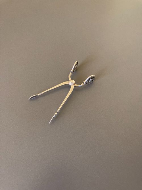 GEORG JENSEN DANISH SILVER SUGAR NIPS BLOSSOM PATTERN - ADDITIONAL PHOTO 4