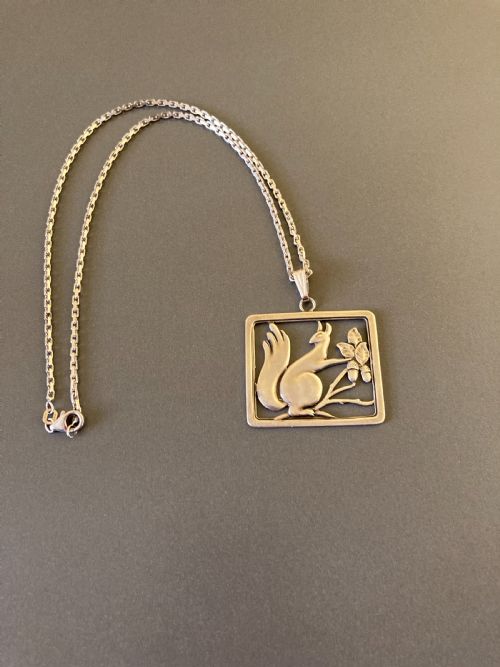 danish silver pendant 1940s by c brumberg hansen - CATEGORY: ANTIQUE JEWELLERY - DATED 1940