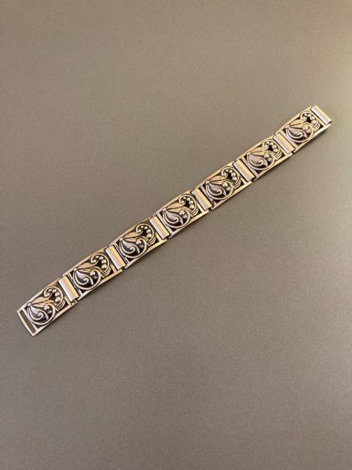danish silver bracelet 1950s - CATEGORY: ANTIQUE JEWELLERY - DATED 1950