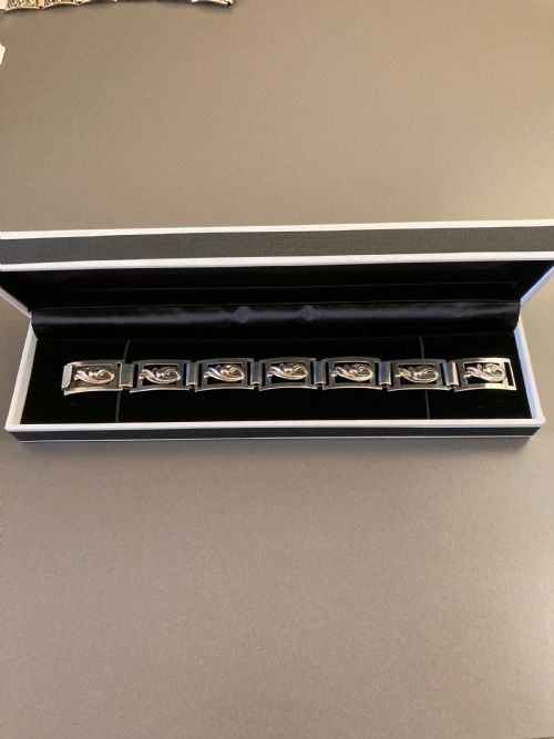 DANISH SILVER BRACELET BY CHR VEILSKOV - ADDITIONAL PHOTO 4