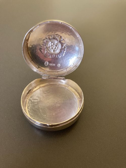 GEORG JENSEN DANISH SILVER PILLBOX - ADDITIONAL PHOTO 2