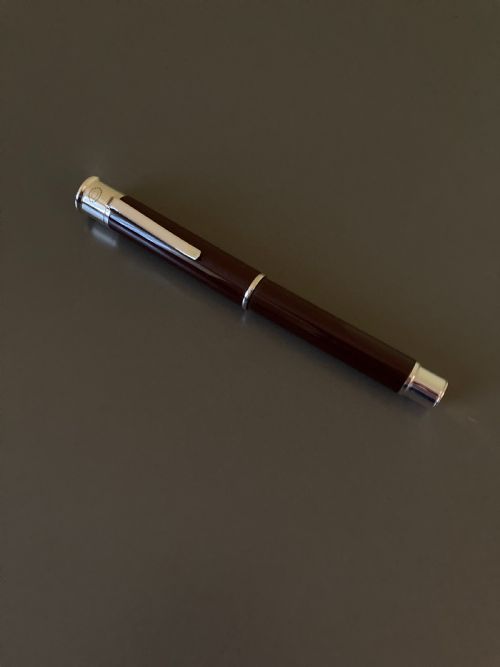 georg jensen danish silver and enamel fountain pen - CATEGORY: ANTIQUE SILVER - DATED 1960