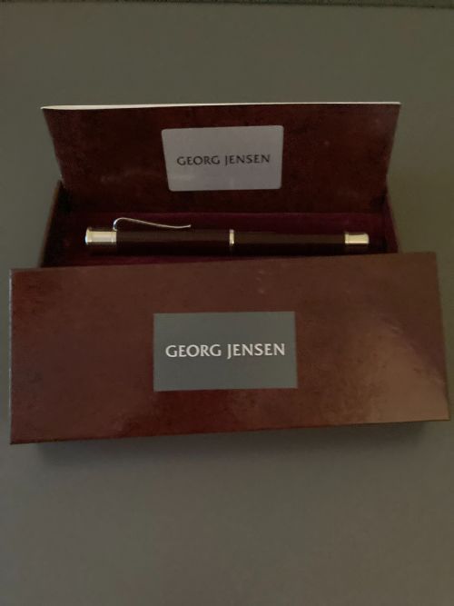 GEORG JENSEN DANISH SILVER AND ENAMEL FOUNTAIN PEN - ADDITIONAL PHOTO 2