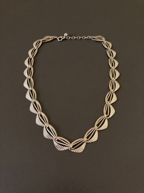 danish silver necklace 1950s - CATEGORY: ANTIQUE JEWELLERY - DATED 1950