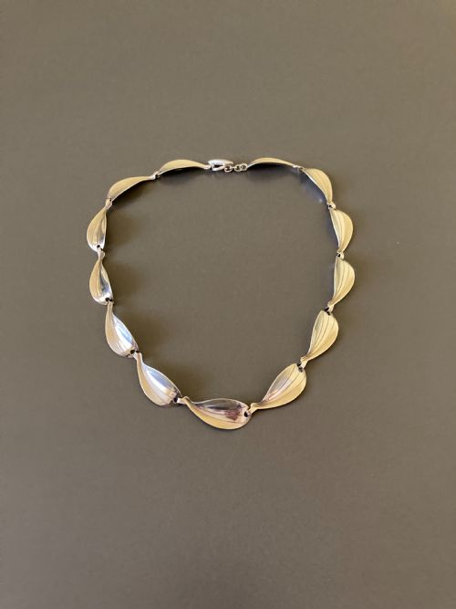 danish silver necklace 1960s by hermann siersbol - CATEGORY: ANTIQUE JEWELLERY - DATED 1960