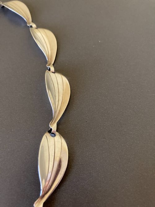 DANISH SILVER NECKLACE 1960S BY HERMANN SIERSBOL - ADDITIONAL PHOTO 1