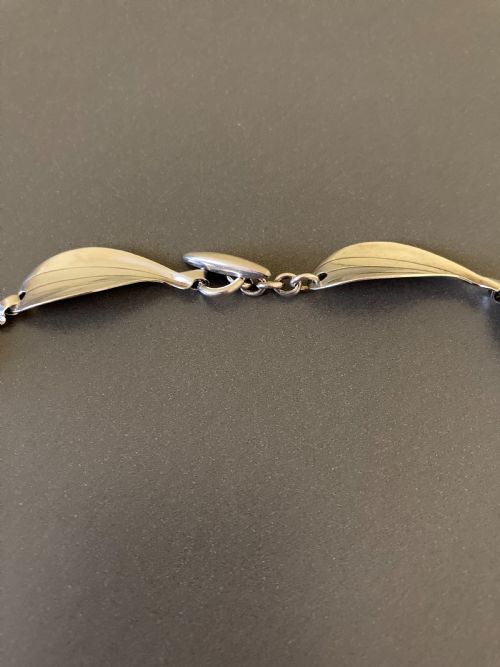 DANISH SILVER NECKLACE 1960S BY HERMANN SIERSBOL - ADDITIONAL PHOTO 2
