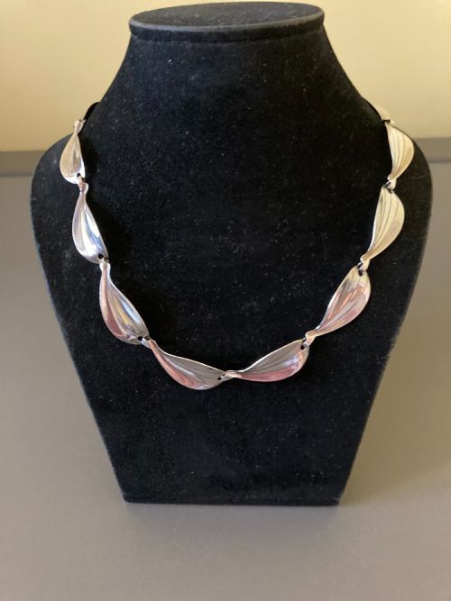 DANISH SILVER NECKLACE 1960S BY HERMANN SIERSBOL - ADDITIONAL PHOTO 3