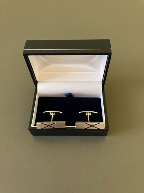danish silver cuff links 1960s by n e from - CATEGORY: ANTIQUE JEWELLERY - DATED 1960