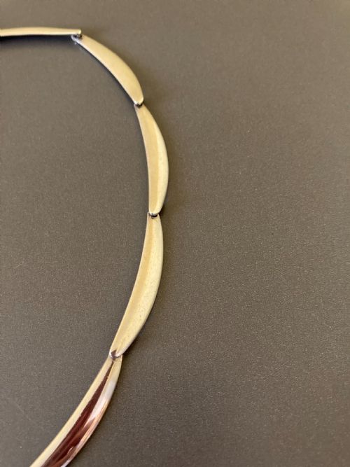 DANISH SILVER NECKLACE 1960S BY TH SKATRORDAM - ADDITIONAL PHOTO 1