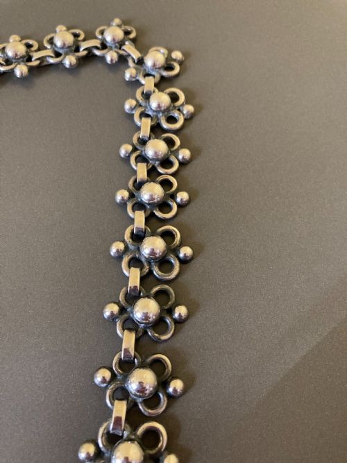 MEXICAN SILVER NECKLACE 1960S - ADDITIONAL PHOTO 1
