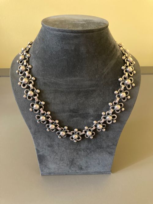MEXICAN SILVER NECKLACE 1960S - ADDITIONAL PHOTO 3