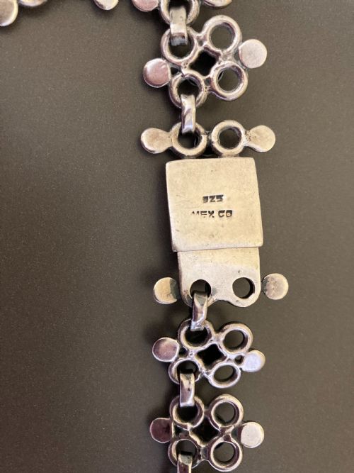 MEXICAN SILVER NECKLACE 1960S - ADDITIONAL PHOTO 4