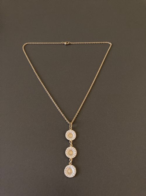 georg jensen danish daisy pendant - CATEGORY: ANTIQUE JEWELLERY - DATED 1960