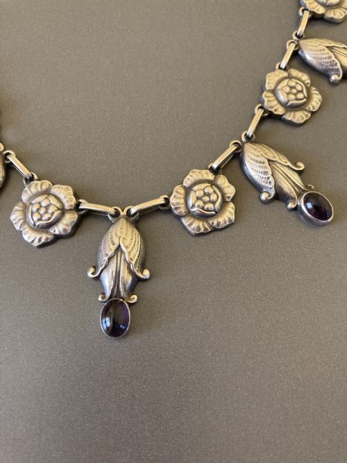 GEORG JENSEN DANISH SILVER NECKLACE NO 6 - ADDITIONAL PHOTO 1