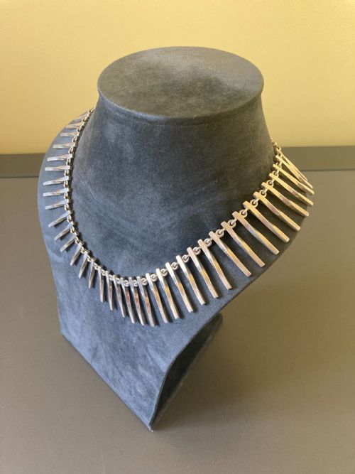 TAXCO MEXICAN SILVER NECKLACE 1960S - ADDITIONAL PHOTO 3