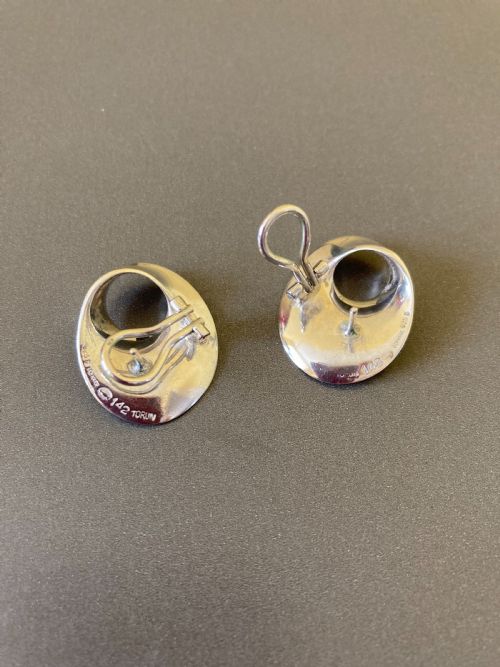 GEORG JENSEN DANISH SILVER MOEBIUS EARRINGS - ADDITIONAL PHOTO 3
