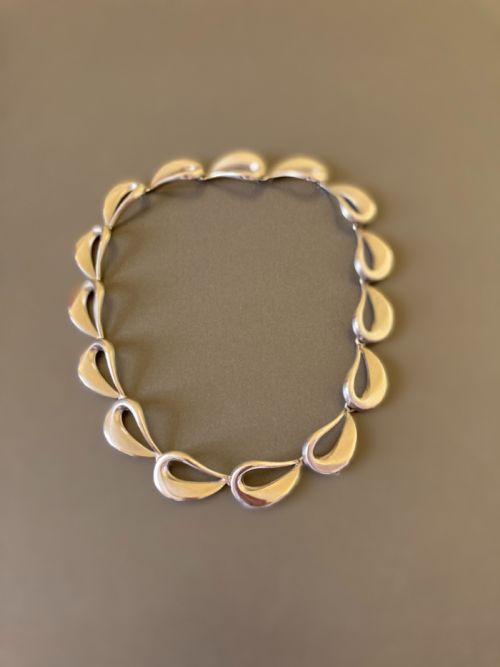 hans hansen danish silver necklace - CATEGORY: ANTIQUE JEWELLERY - DATED 1960