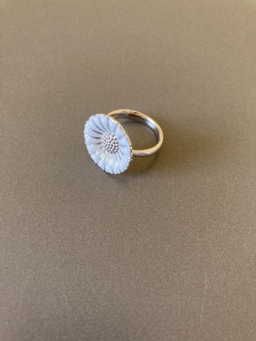 GEORG JENSEN DANISH SILVER DAISY RING - ADDITIONAL PHOTO 3