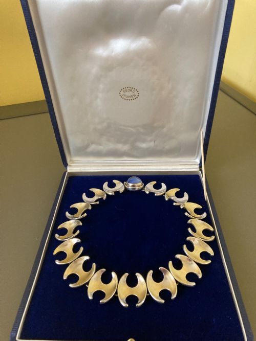 GEORG JENSEN DANISH SILVER NECKLACE BY HENNING KOPPEL - ADDITIONAL PHOTO 1