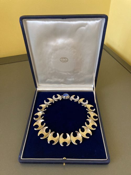GEORG JENSEN DANISH SILVER NECKLACE BY HENNING KOPPEL - ADDITIONAL PHOTO 6