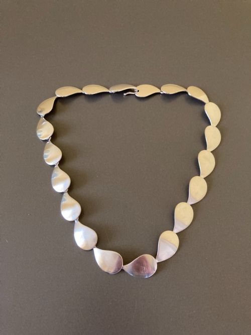 danish silver necklace by randers silver - CATEGORY: ANTIQUE JEWELLERY - DATED 1960