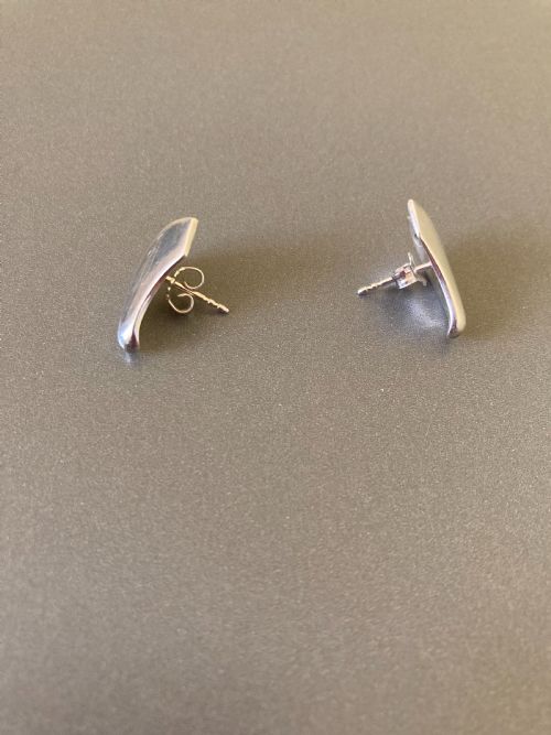 GEORG JENSEN DANISH SILVER EARRINGS - ADDITIONAL PHOTO 1