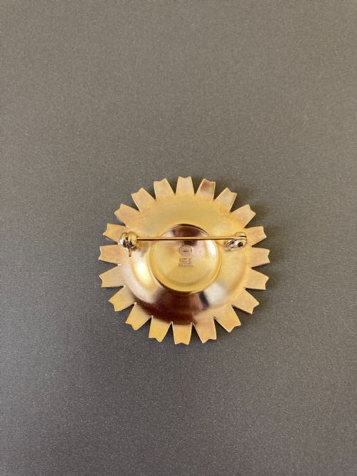 GEORG JENSEN DANISH SILVER DAISY BROOCH - ADDITIONAL PHOTO 3