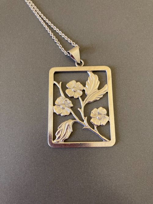 danish silver pendant 1920s - CATEGORY: ANTIQUE JEWELLERY - DATED 1920