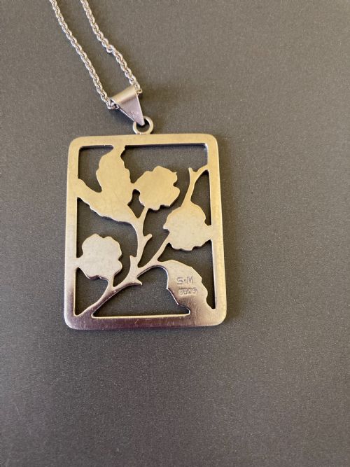 DANISH SILVER PENDANT 1920S - ADDITIONAL PHOTO 2