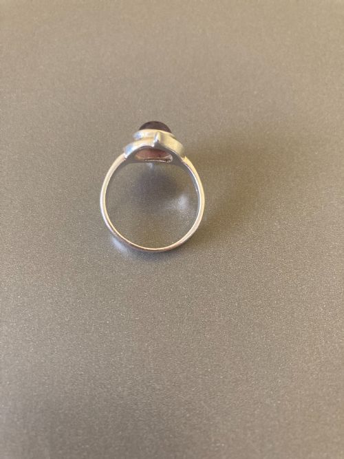 DANISH SILVER RING WITH AMETHYST 1960S - ADDITIONAL PHOTO 3