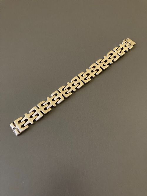 georg jensen danish silver bracelet 1950s - CATEGORY: ANTIQUE JEWELLERY - DATED 1950