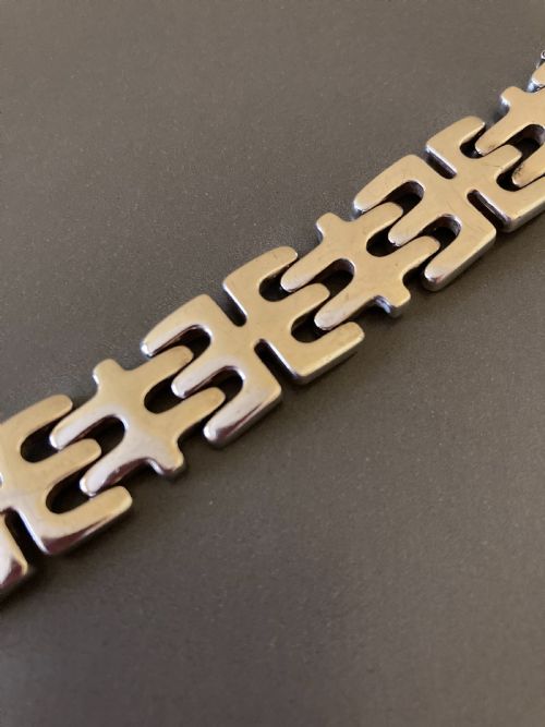GEORG JENSEN DANISH SILVER BRACELET 1950S - ADDITIONAL PHOTO 1
