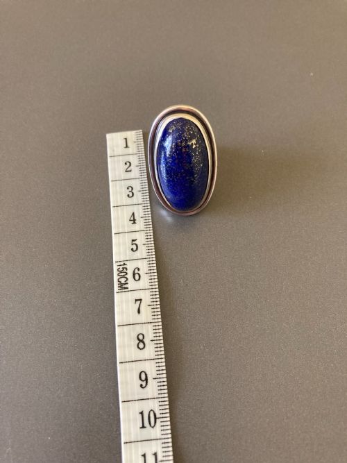 GEORG JENSEN DANISH SILVER RING WITH LAPIS LAZULI NO 46E - ADDITIONAL PHOTO 5