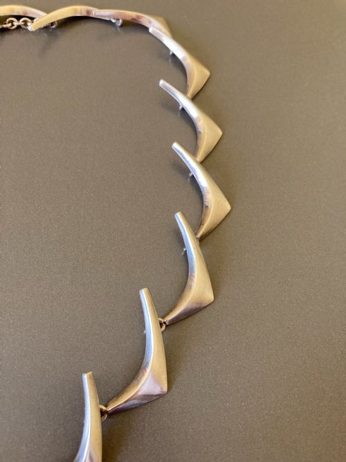 ANTON MICHELSEN DANISH SILVER NECKLACE 1960S - ADDITIONAL PHOTO 1