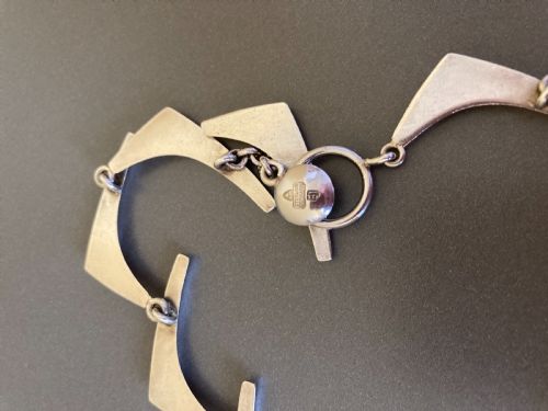ANTON MICHELSEN DANISH SILVER NECKLACE 1960S - ADDITIONAL PHOTO 4