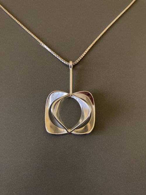 THERESIA HVORSLEV SWEDISH SILVER PENDANT 1960S - ADDITIONAL PHOTO 1