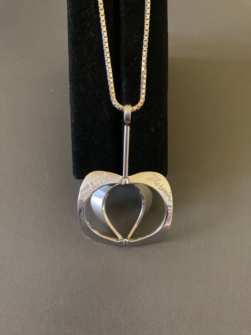 THERESIA HVORSLEV SWEDISH SILVER PENDANT 1960S - ADDITIONAL PHOTO 2