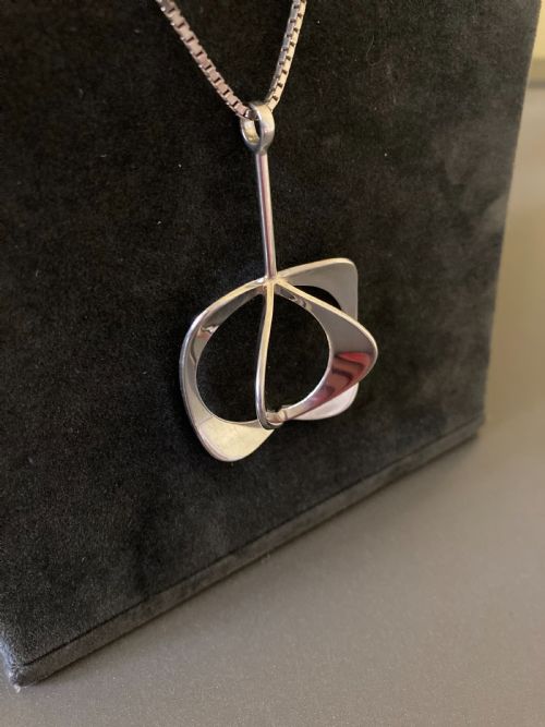 THERESIA HVORSLEV SWEDISH SILVER PENDANT 1960S - ADDITIONAL PHOTO 3
