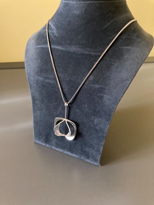 THERESIA HVORSLEV SWEDISH SILVER PENDANT 1960S - ADDITIONAL PHOTO 4