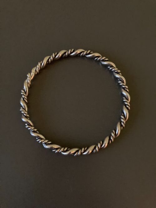 danish silver bangle 1950s - CATEGORY: ANTIQUE JEWELLERY - DATED 1950