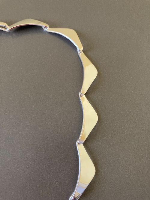 DANISH SILVER NECKLACE BY RANDERS SILVER 1960S - ADDITIONAL PHOTO 1