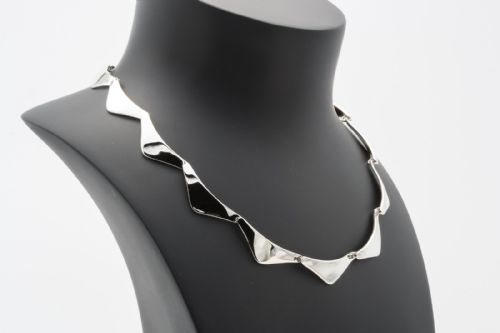 DANISH SILVER NECKLACE BY RANDERS SILVER 1960S - ADDITIONAL PHOTO 5